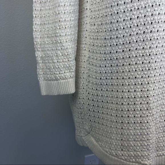 Tommy Hilfiger Open Knit Cotton 3/4 sleeve sweater top boat neck size S - Picture 6 of 14